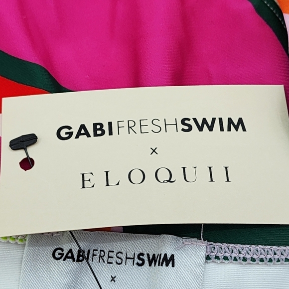 Gabi Fresh Swim x ELOQUII Women's V-Front High Waisted Bikini Bottom - 18 - Picture 8 of 8
